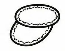 a pair of black and white plastic rings.webp